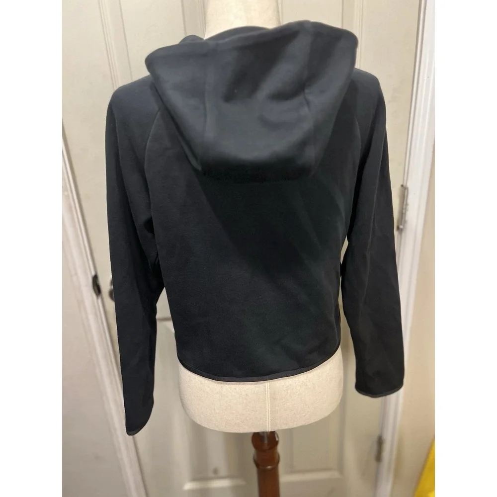 Women's Nike Crop Top‎ Scuba Hoodie Size Small Black